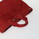 HERMES Fourre Tout Hand Bag Canvas 3 Set Black Red Bordeaux Auth 160324-5
