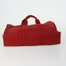 HERMES Fourre Tout Hand Bag Canvas 3 Set Black Red Bordeaux Auth 160324-7