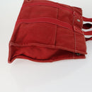 HERMES Fourre Tout Hand Bag Canvas 4 Set Black Red Bordeaux Auth 160325-4