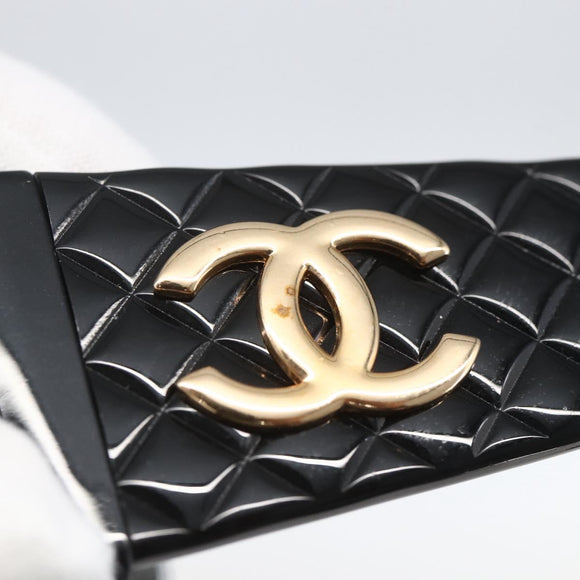 CHANEL Sonnenbrille Kunststoff Schwarz CC Auth 160328