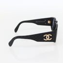 CHANEL Sunglasses plastic Black CC Auth 160328-4