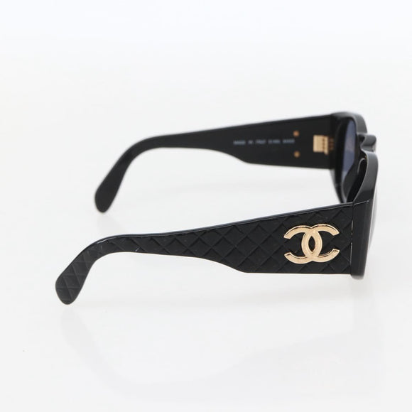 CHANEL Sunglasses plastic Black CC Auth 160328