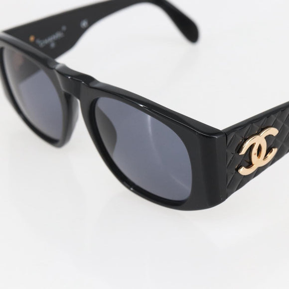 CHANEL Sunglasses plastic Black CC Auth 160328