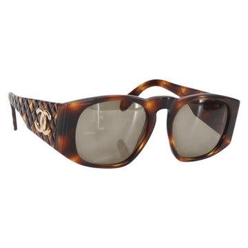 CHANEL Sunglasses plastic Brown CC Auth 160329