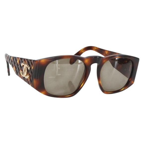 CHANEL Sunglasses plastic Brown CC Auth 160329