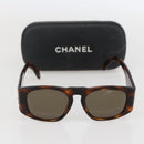 CHANEL Sunglasses plastic Brown CC Auth 160329-11