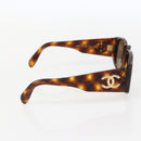 CHANEL Sunglasses plastic Brown CC Auth 160329-4