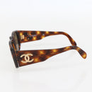 CHANEL Sunglasses plastic Brown CC Auth 160329-5