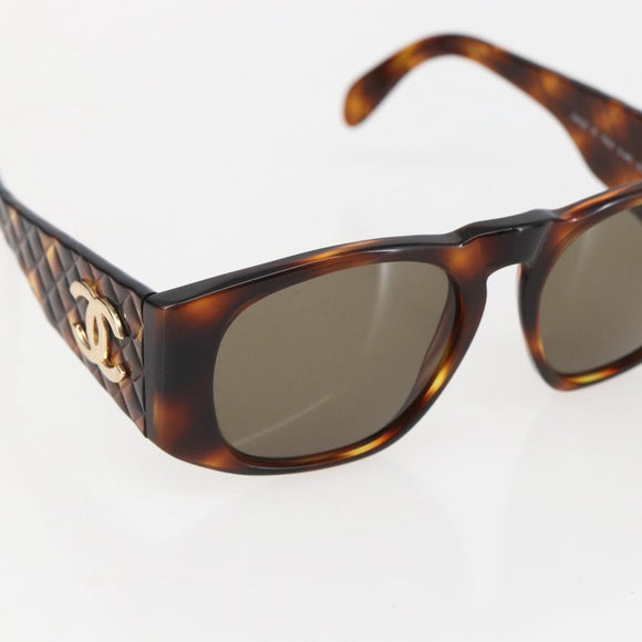CHANEL Sunglasses plastic Brown CC Auth 160329