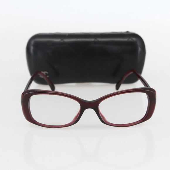 CHANEL Glasses plastic Red CC Auth 160330