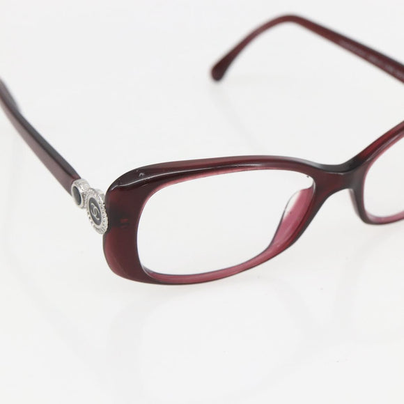 CHANEL Glasses plastic Red CC Auth 160330