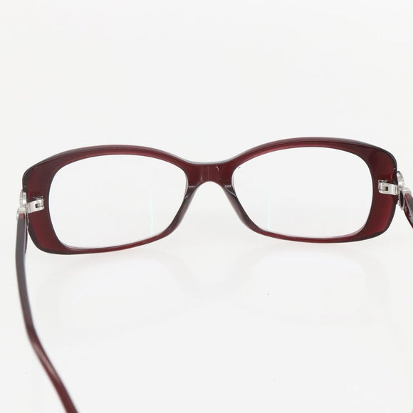 CHANEL Glasses plastic Red CC Auth 160330