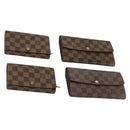 LOUIS VUITTON Monogram Damier Wallet 4 Set LV Auth 160331-1