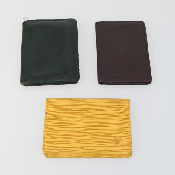LOUIS VUITTON Epi Key Case 8 sets Red Yellow black LV Auth 160332