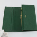 VALENTINO Celine Gucci Wallet Leather 4 Set Beige Black Green Auth 160338-23