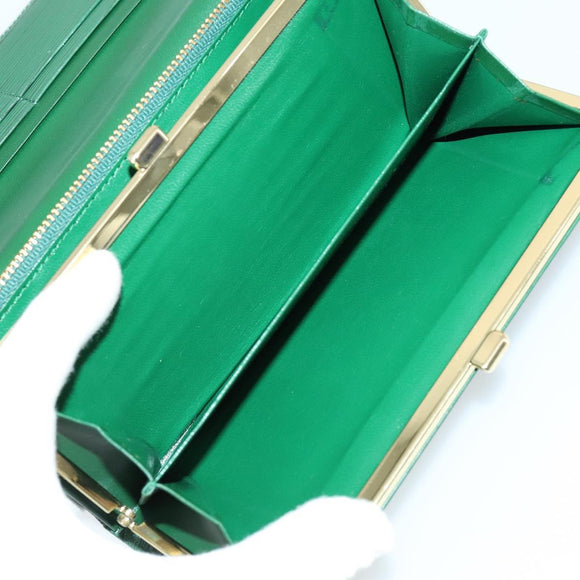 VALENTINO Celine Gucci Wallet Leather 4 Set Beige Black Green Auth 160338