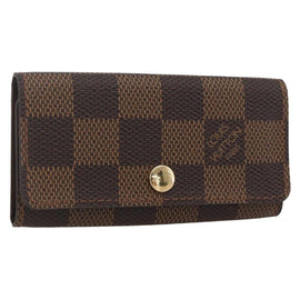 LOUIS VUITTON Damier Ebene Multicles 4 Key Case N62631 LV Auth 160340V