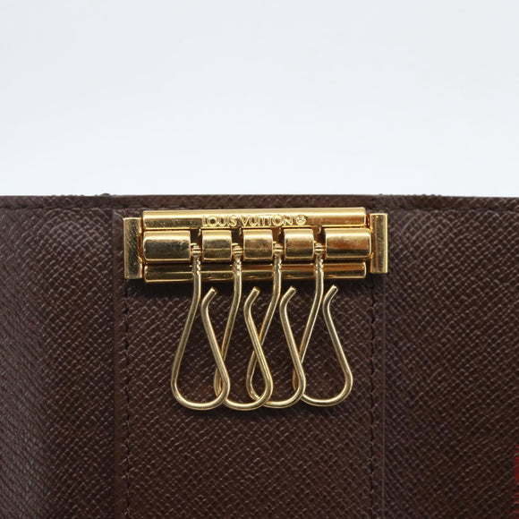 LOUIS VUITTON Damier Ebene Multicles 4 Key Case N62631 LV Auth 160340V