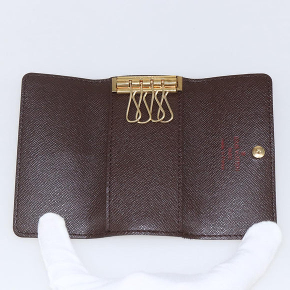 LOUIS VUITTON Damier Ebene Multicles 4 Key Case N62631 LV Auth 160340V