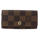 LOUIS VUITTON Damier Ebene Multicles 4 Key Case N62631 LV Auth 160340V-13