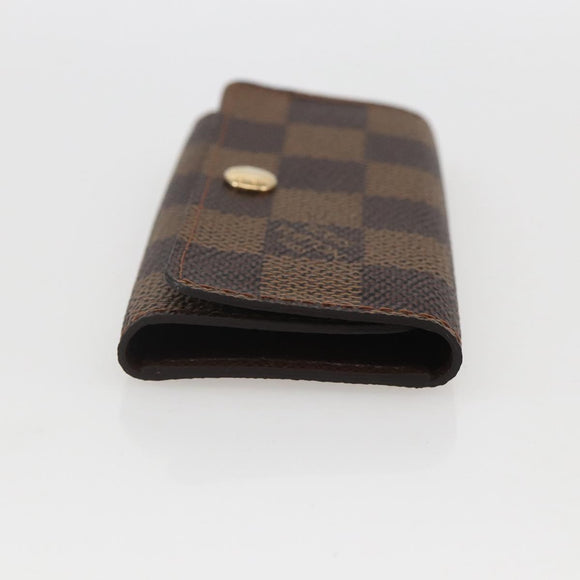 LOUIS VUITTON Damier Ebene Multicles 4 Key Case N62631 LV Auth 160340V