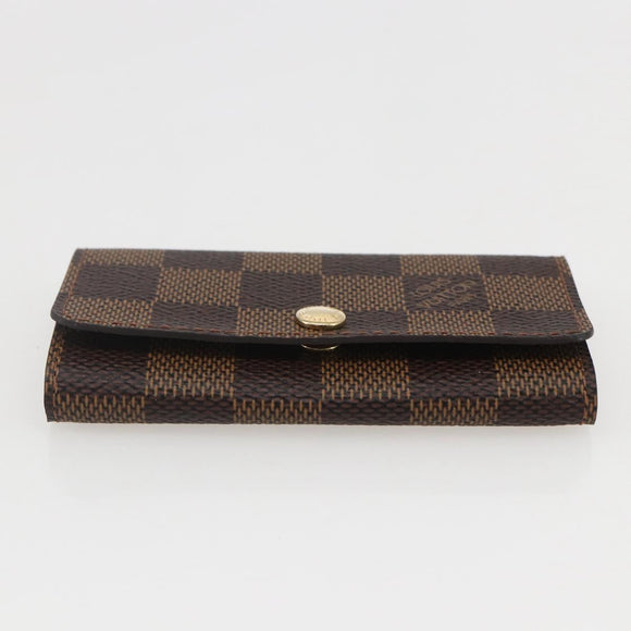 LOUIS VUITTON Damier Ebene Multicles 4 Key Case N62631 LV Auth 160340V