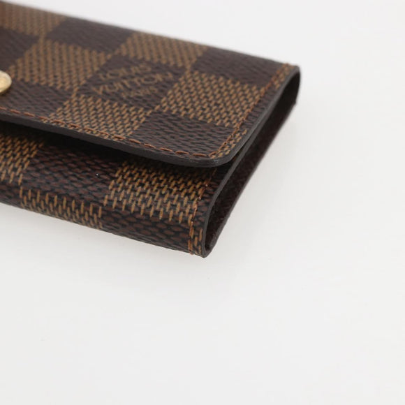 LOUIS VUITTON Damier Ebene Multicles 4 Key Case N62631 LV Auth 160340V