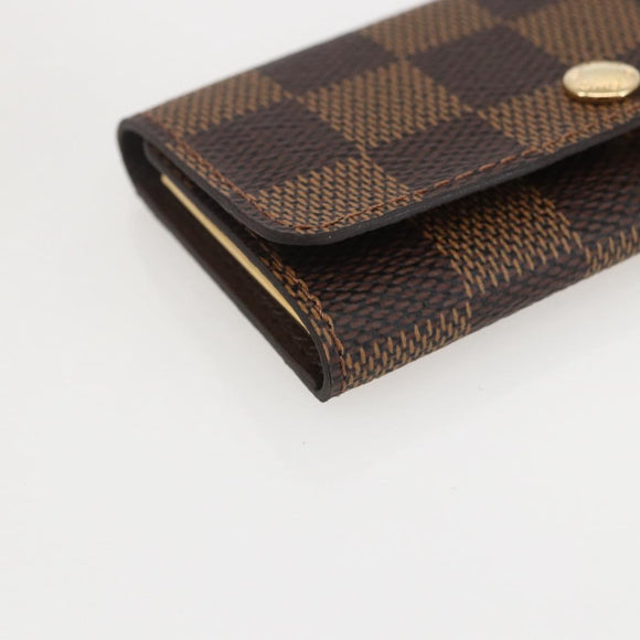 LOUIS VUITTON Damier Ebene Multicles 4 Key Case N62631 LV Auth 160340V