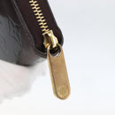 LOUIS VUITTON Monogram Vernis Zippy Wallet Amarante M93522 LV Auth 160357-8