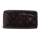 LOUIS VUITTON Monogram Vernis Zippy Wallet Amarante M93522 LV Auth 160357-13