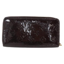 LOUIS VUITTON Monogram Vernis Zippy Wallet Amarante M93522 LV Auth 160357-2