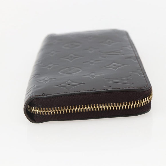 LOUIS VUITTON Monogram Vernis Zippy Wallet Amarante M93522 LV Auth 160357