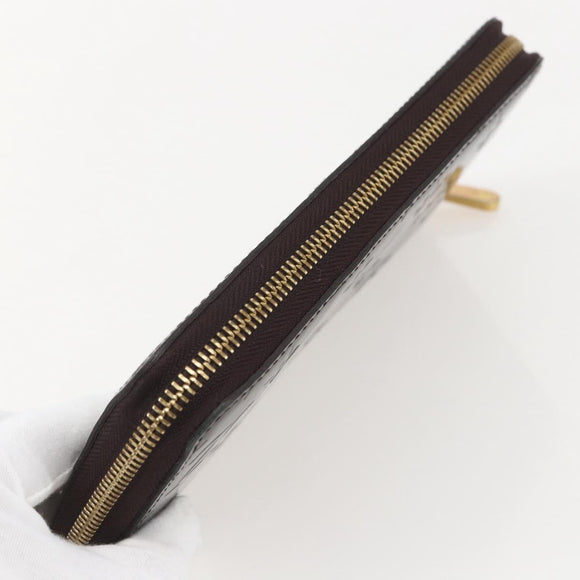LOUIS VUITTON Monogram Vernis Zippy Wallet Amarante M93522 LV Auth 160357