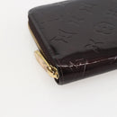 LOUIS VUITTON Monogram Vernis Zippy Wallet Amarante M93522 LV Auth 160357-14