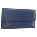 LOUIS VUITTON Epi Porte Tresor International Wallet Myrtille M6338G Auth 160358-1