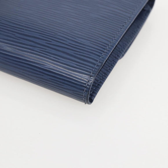 LOUIS VUITTON Epi Porte Tresor International Wallet Myrtille M6338G Auth 160358