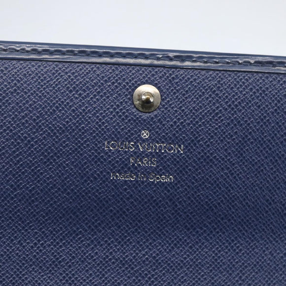 LOUIS VUITTON Epi Porte Tresor International Wallet Myrtille M6338G Auth 160358