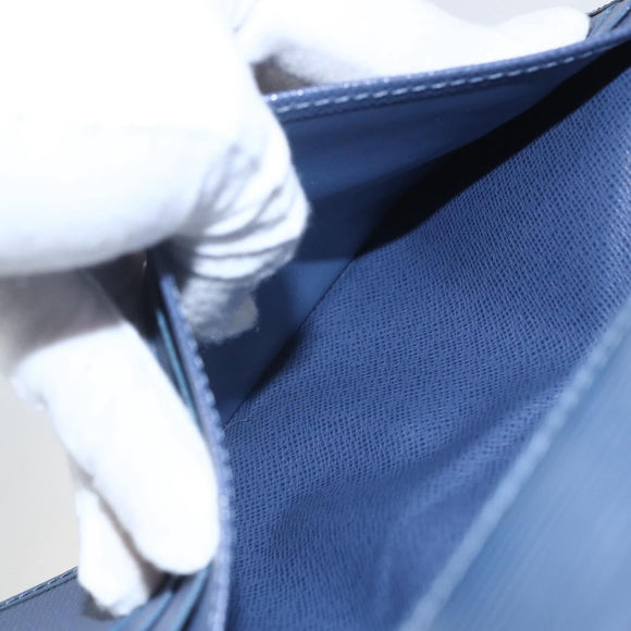 LOUIS VUITTON Epi Porte Tresor International Wallet Myrtille M6338G Auth 160358