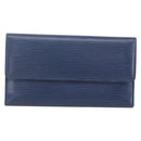 LOUIS VUITTON Epi Porte Tresor International Wallet Myrtille M6338G Auth 160358-13