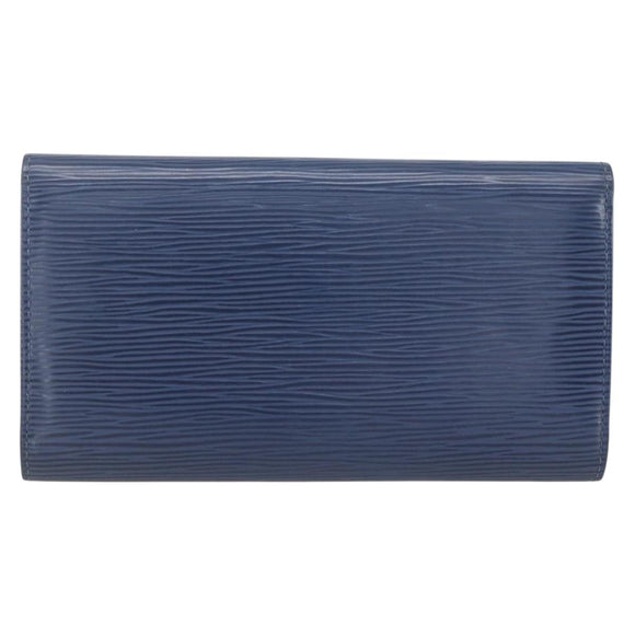 LOUIS VUITTON Epi Porte Tresor International Wallet Myrtille M6338G Auth 160358