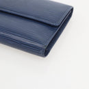 LOUIS VUITTON Epi Porte Tresor International Wallet Myrtille M6338G Auth 160358-7