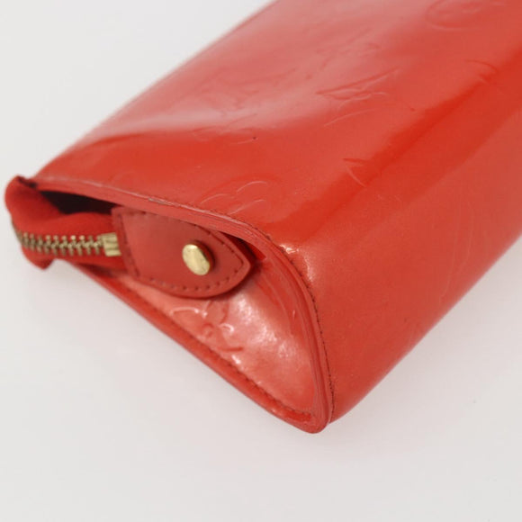 LOUIS VUITTON Monogram Vernis Trousse Pouch Orenge Sunset M93648 LV Auth 160361