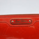 LOUIS VUITTON Monogram Vernis Trousse Pouch Orenge Sunset M93648 LV Auth 160361-17