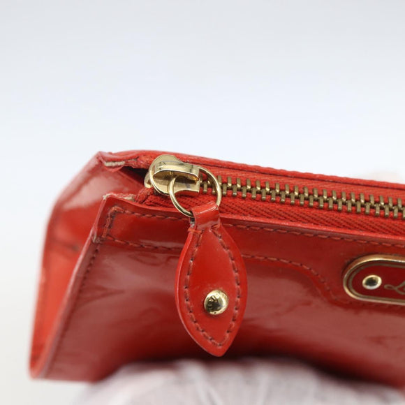 LOUIS VUITTON Monogram Vernis Trousse Pouch Orenge Sunset M93648 LV Auth 160361