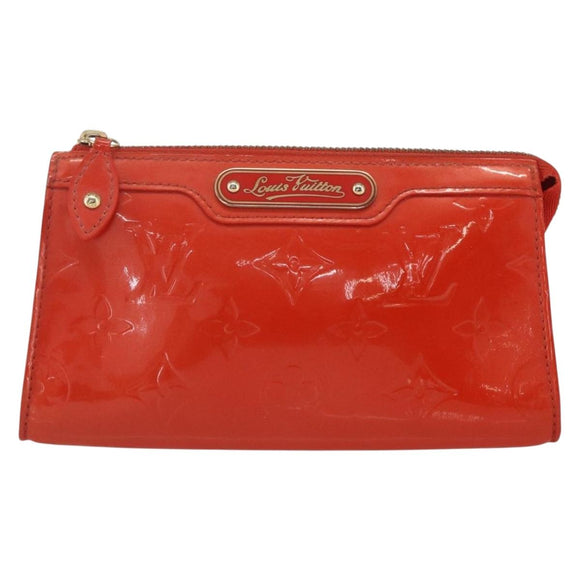 LOUIS VUITTON Monogram Vernis Trousse Pouch Orenge Sunset M93648 LV Auth 160361