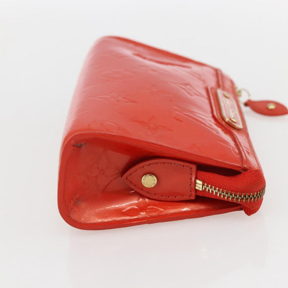 LOUIS VUITTON Monogram Vernis Trousse Pouch Orenge Sunset M93648 LV Auth 160361