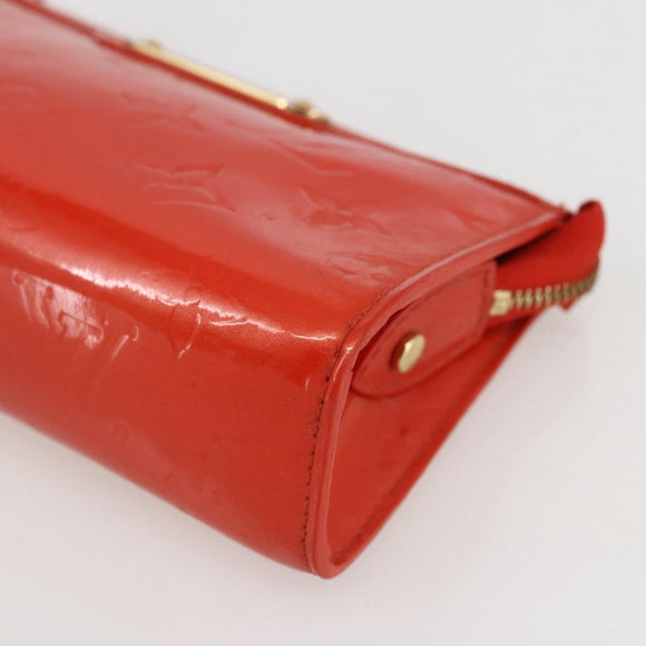 LOUIS VUITTON Monogram Vernis Trousse Pouch Orenge Sunset M93648 LV Auth 160361
