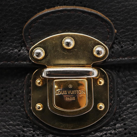 LOUIS VUITTON Mahina Portefeuille Amelia Long Wallet Black M95549 LV Auth 160362