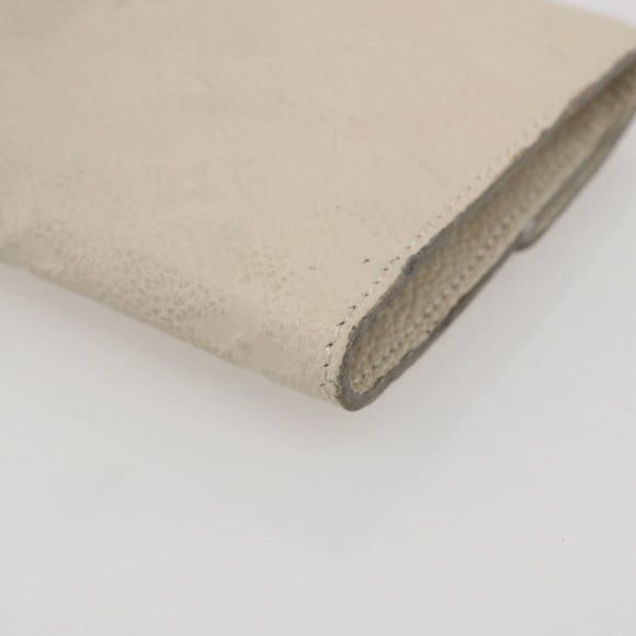 LOUIS VUITTON Empreinte Portefeuille Curie's Compact Wallet Cream LV Auth 160363