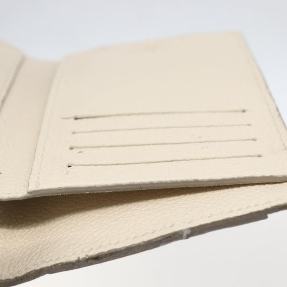 LOUIS VUITTON Empreinte Portefeuille Curie's Compact Wallet Cream LV Auth 160363